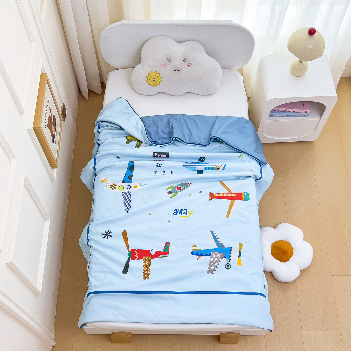 御棉坊 2026新品A类长绒棉数码印花幼儿园蚕丝夏被儿童夏凉被空调被婴童薄被子 蚕丝-云霄集会