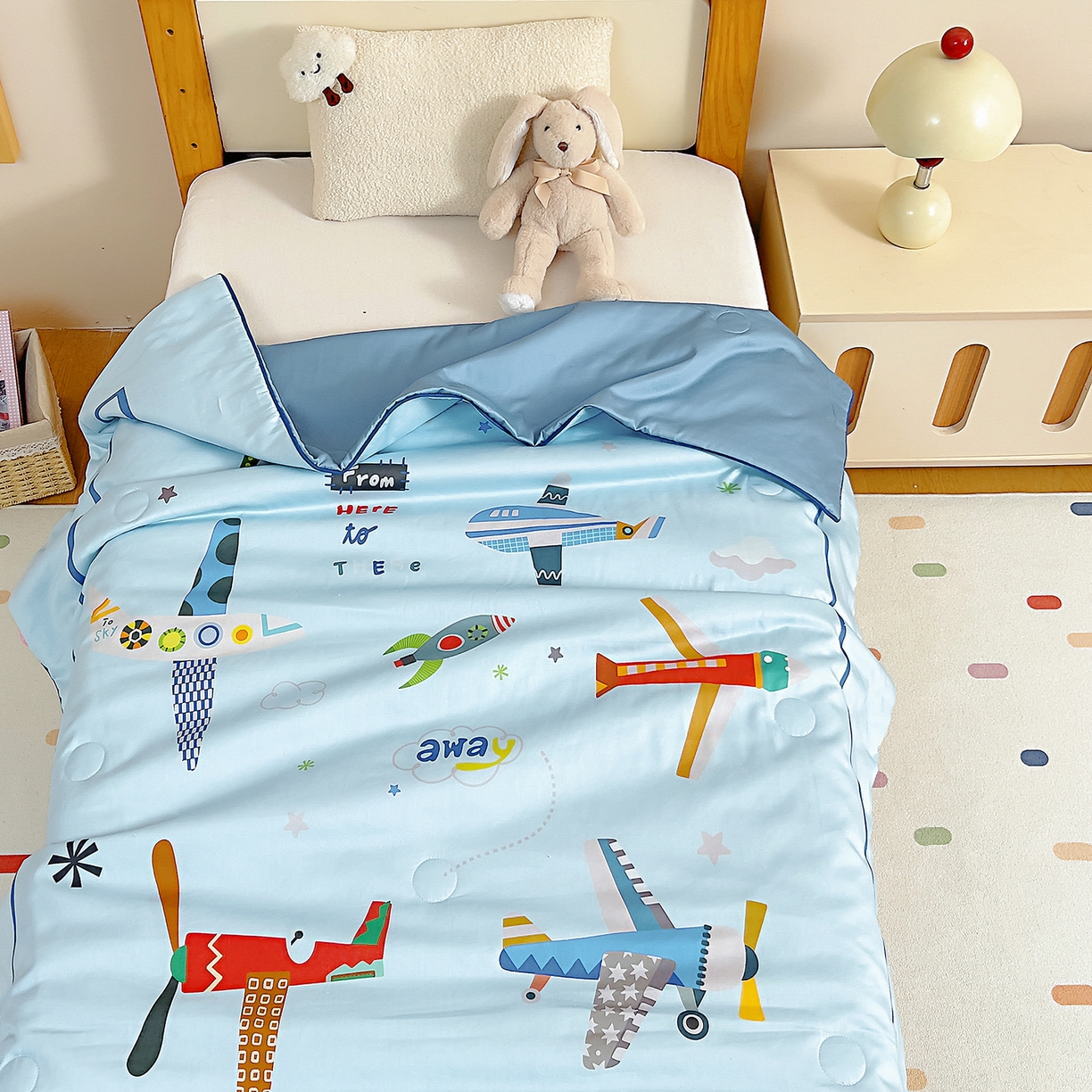 91家纺网 家纺一手货源 找家纺 御棉坊 2026新品A类长绒棉数码印花幼儿园蚕丝夏被儿童夏凉被空调被婴童薄被子 蚕丝-云霄集会