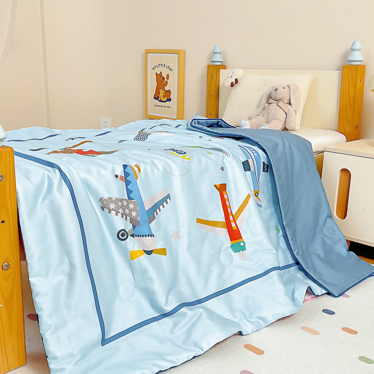 91家纺网 家纺一手货源 找家纺 御棉坊 2026新品A类长绒棉数码印花幼儿园蚕丝夏被儿童夏凉被空调被婴童薄被子 蚕丝-云霄集会