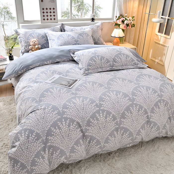 91家纺网 家纺一手货源 找家纺 董成龙 2026新款直播爆款加厚全棉活性磨毛四件套纯棉三件套 蓦然回首-灰