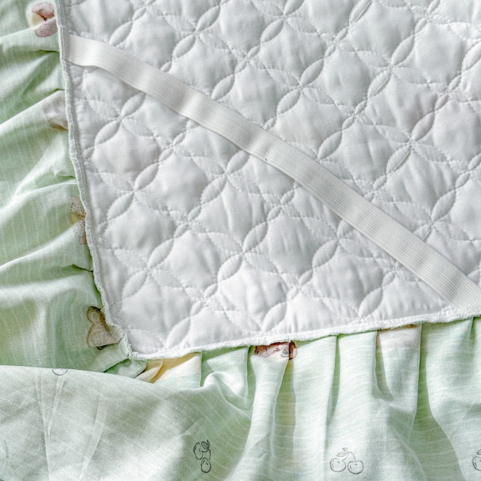 91家纺网 家纺一手货源 找家纺 （总）爱妮玖玖 2026新款全棉纯棉印花蕾丝小花边全套夹棉床裙床笠四件套