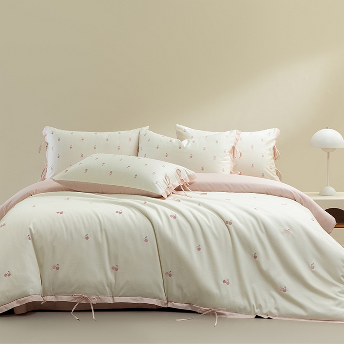 91家纺网 家纺一手货源 找家纺 （总）618家纺 2026新款A类50S-100 支全长绒棉棉纯棉绣花四件套-爱马系列