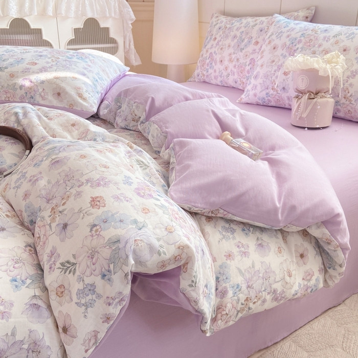 91家纺网 家纺一手货源 找家纺 （总）卓越家纺 2026新款全棉纯棉A类双层纱四件套