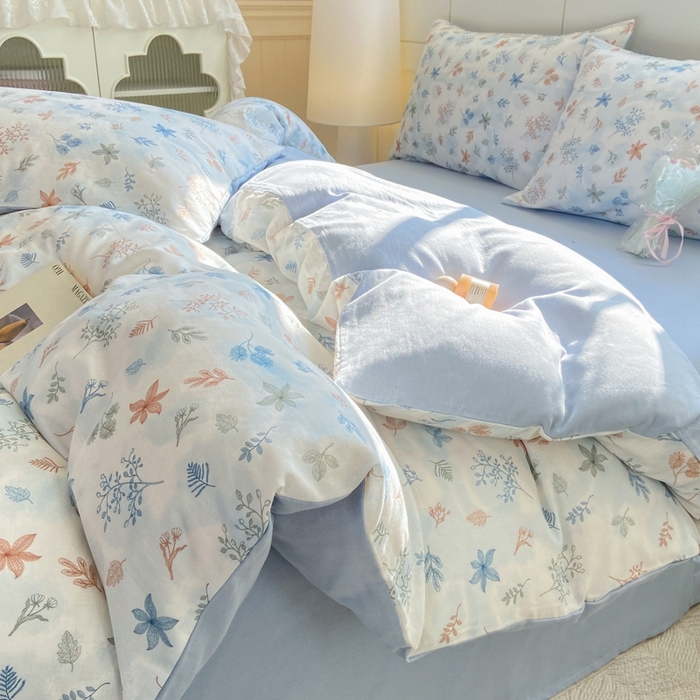 91家纺网 家纺一手货源 找家纺 （总）卓越家纺 2026新款全棉纯棉A类双层纱四件套