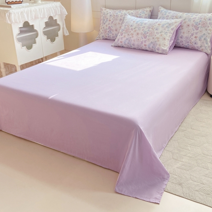 91家纺网 家纺一手货源 找家纺 卓越家纺 2026新款全棉纯棉A类双层纱四件套 花漾