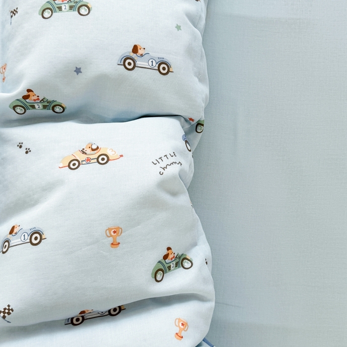 91家纺网 家纺一手货源 找家纺 卓越家纺 2026新款全棉纯棉A类双层纱四件套 汽车狗