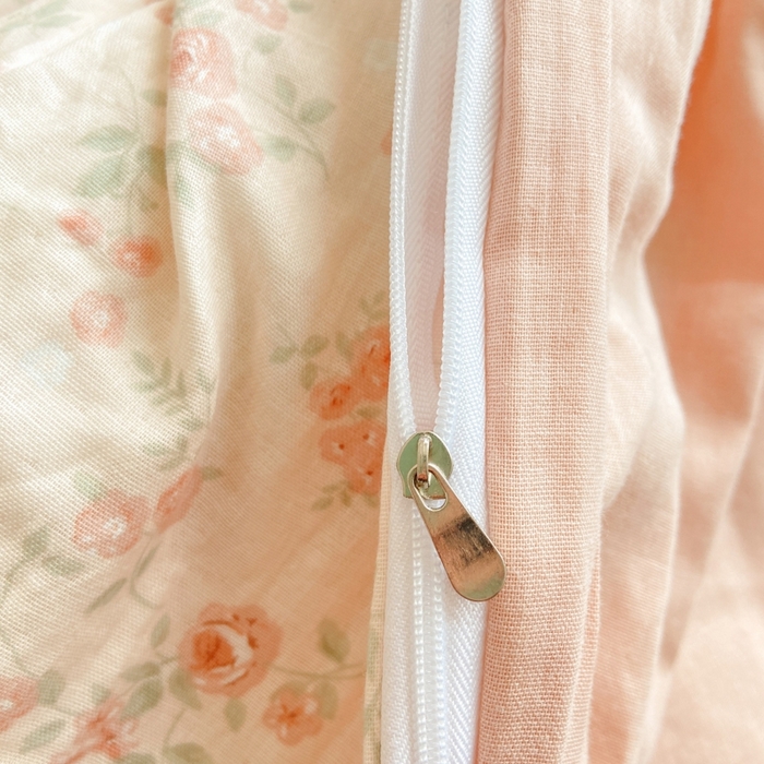 91家纺网 家纺一手货源 找家纺 卓越家纺 2026新款全棉纯棉A类双层纱四件套 秘境花园粉