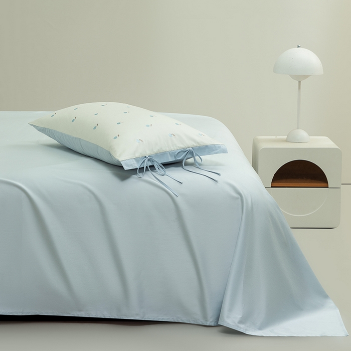 91家纺网 家纺一手货源 找家纺 618家纺 2026新款A类 50S-100 支全长绒棉棉纯棉绣花四件套樱舞清风系列 樱舞清风-蓝