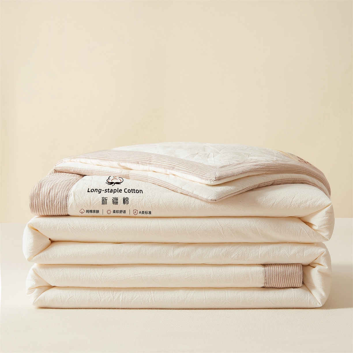 91家纺网 家纺一手货源 找家纺 （总）创优家纺 2026新款棉花夏被无印风纯色新疆棉夏凉被空调被棉花夏被棉花被子百分百新疆棉（专版烫画 盗版必究）