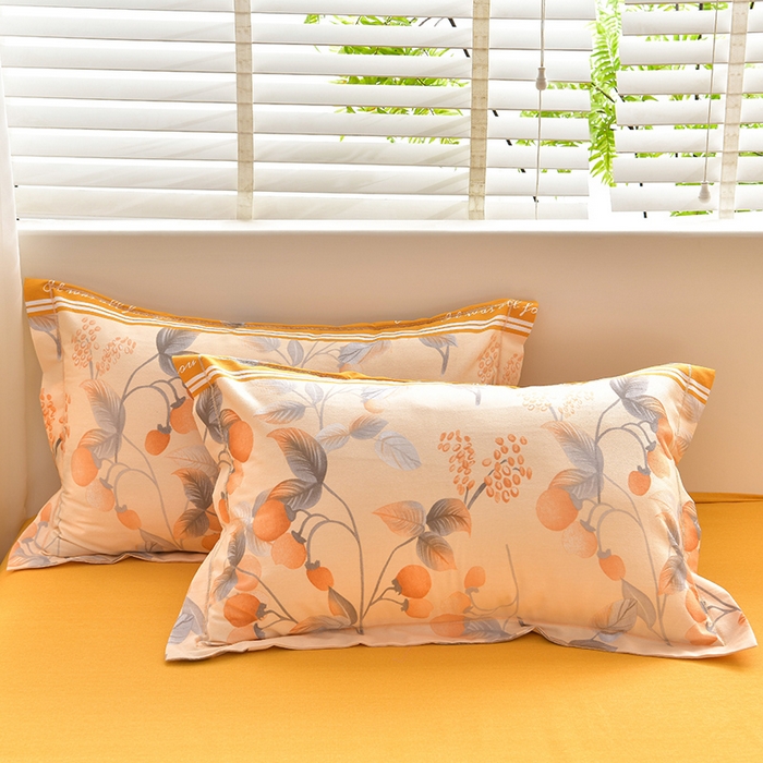 91家纺网 家纺一手货源 找家纺 董成龙 2026新款直播爆款加厚全棉活性磨毛四件套纯棉三件套 秋实-黄