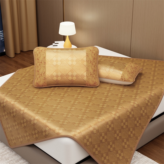 91家纺网 家纺一手货源 找家纺 （总）缦吉 2026新款小包边仿冰藤凉席席子（可供外贸跨境）