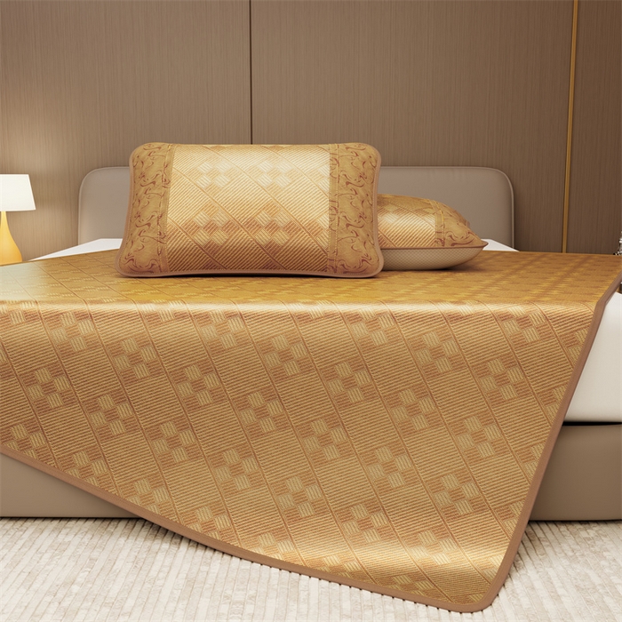 91家纺网 家纺一手货源 找家纺 （总）缦吉 2026新款小包边仿冰藤凉席席子（可供外贸跨境）