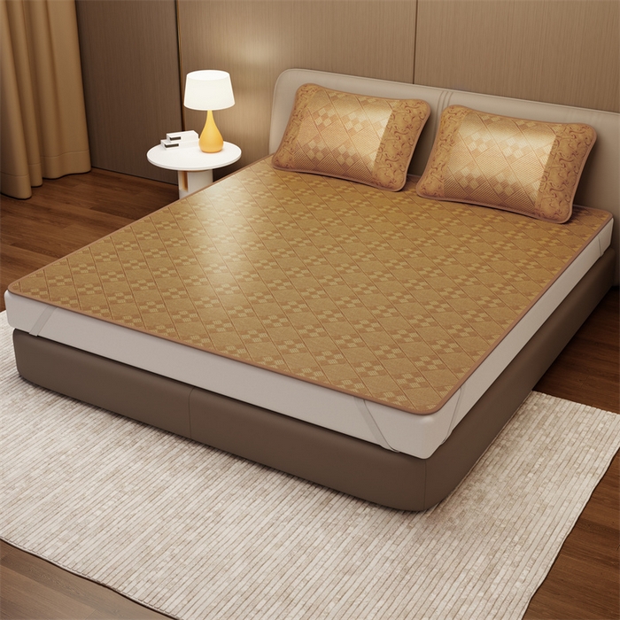 91家纺网 家纺一手货源 找家纺 （总）缦吉 2026新款小包边仿冰藤凉席席子（可供外贸跨境）