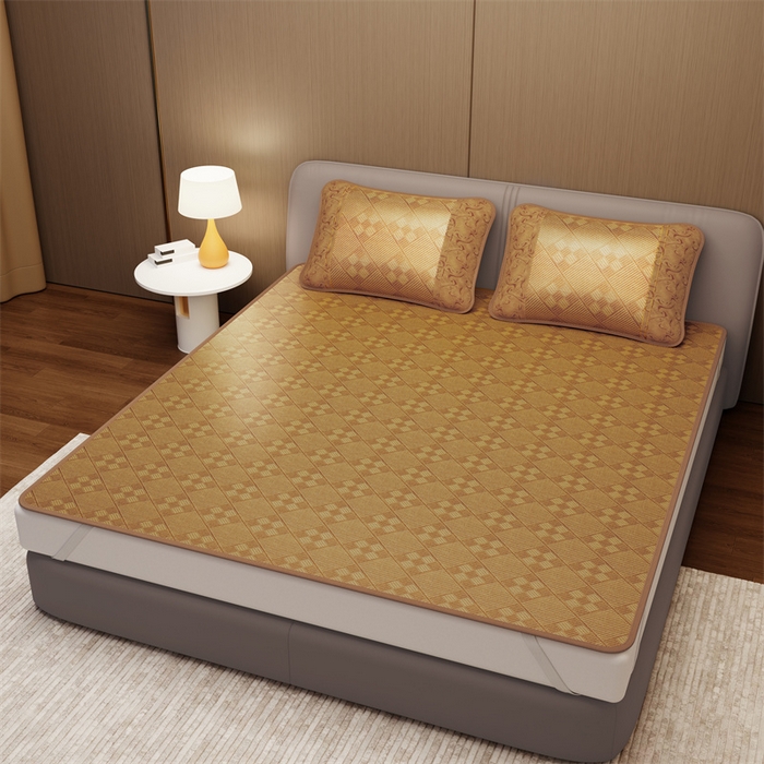 缦吉 2026新款小包边仿冰藤凉席席子（可供外贸跨境） 九宫格