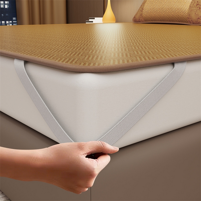 91家纺网 家纺一手货源 找家纺 缦吉 2026新款小包边仿冰藤凉席席子（可供外贸跨境） 饼干花