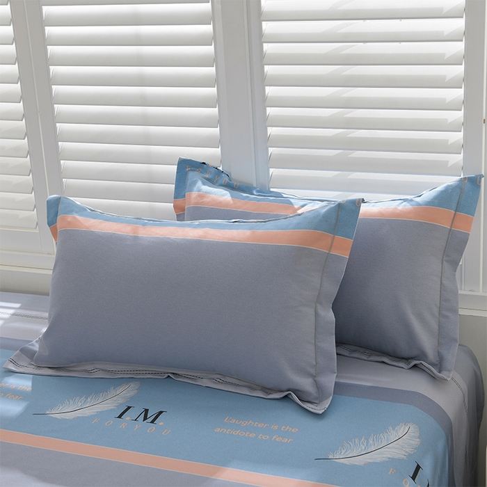 91家纺网 家纺一手货源 找家纺 董成龙 2026新款直播爆款加厚全棉活性磨毛四件套纯棉三件套 知遇-蓝