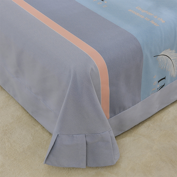 91家纺网 家纺一手货源 找家纺 董成龙 2026新款直播爆款加厚全棉活性磨毛四件套纯棉三件套 知遇-蓝