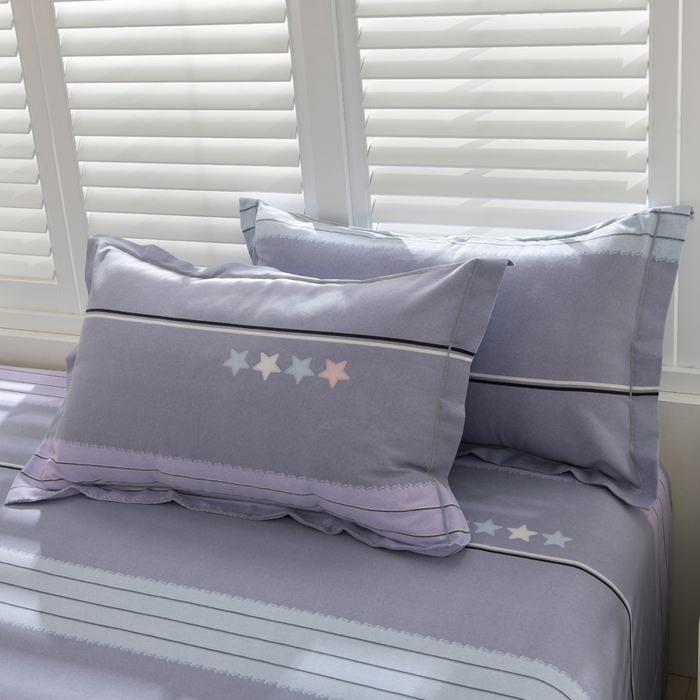 91家纺网 家纺一手货源 找家纺 董成龙 2026新款直播爆款加厚全棉活性磨毛四件套纯棉三件套 波尔兰卡-灰