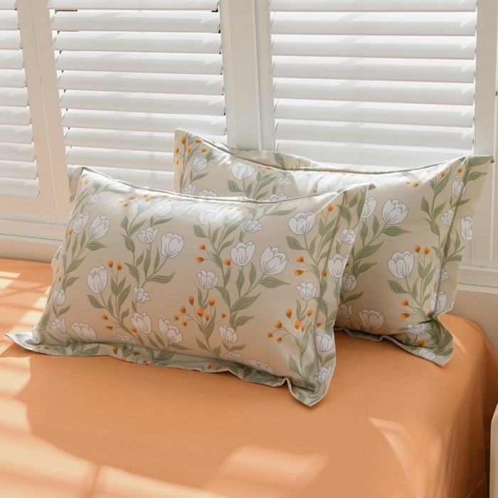 91家纺网 家纺一手货源 找家纺 董成龙 2026新款直播爆款加厚全棉活性磨毛四件套纯棉三件套 花语之都-灰