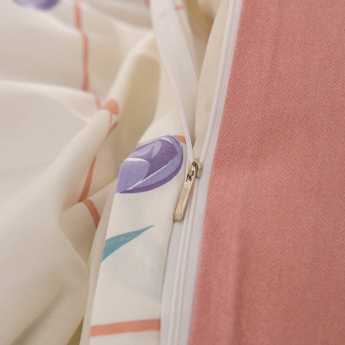 91家纺网 家纺一手货源 找家纺 董成龙 2026新款直播爆款加厚全棉活性磨毛四件套纯棉三件套 梦馨-粉