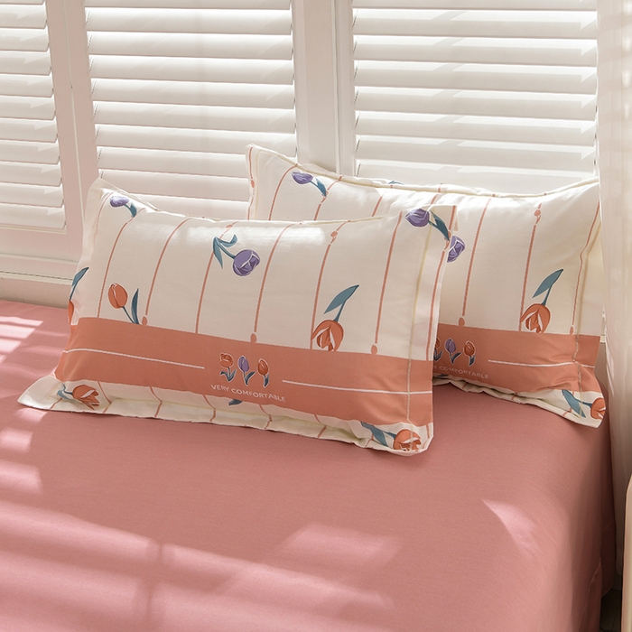 91家纺网 家纺一手货源 找家纺 董成龙 2026新款直播爆款加厚全棉活性磨毛四件套纯棉三件套 梦馨-粉