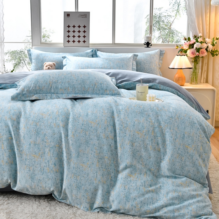 91家纺网 家纺一手货源 找家纺 董成龙 2026新款直播爆款加厚全棉活性磨毛四件套纯棉三件套 米莱-兰