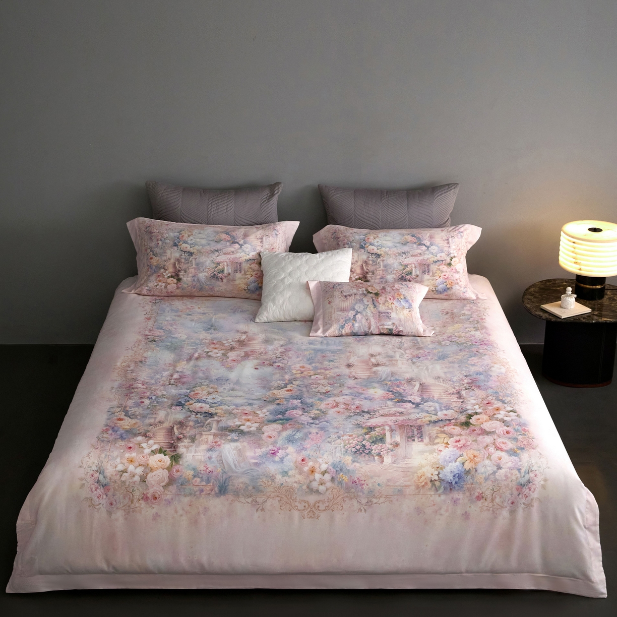 91家纺网 家纺一手货源 找家纺 （总）金奇达家纺 2026新款【茧养·丝光缎】四件套-柏林花事【（会员减40元）标准号全网控价（折后券后）不低于299元】