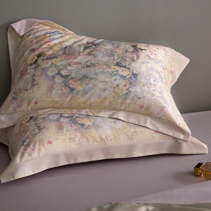 91家纺网 家纺一手货源 找家纺 金奇达家纺 2026新款【茧养·丝光缎】四件套-柏林花事【（会员减40元）标准号全网控价（折后券后）不低于299元】 爱丽丝梦境-玉