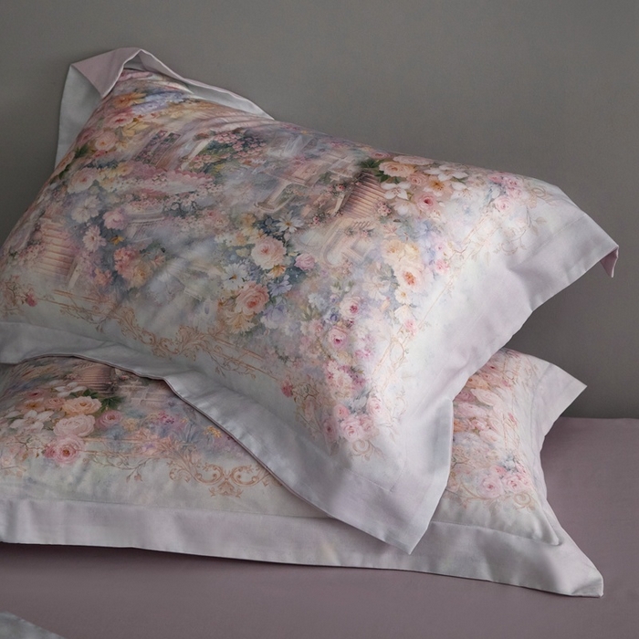 91家纺网 家纺一手货源 找家纺 金奇达家纺 2026新款【茧养·丝光缎】四件套-柏林花事【（会员减40元）标准号全网控价（折后券后）不低于299元】 爱丽丝梦境-蓝