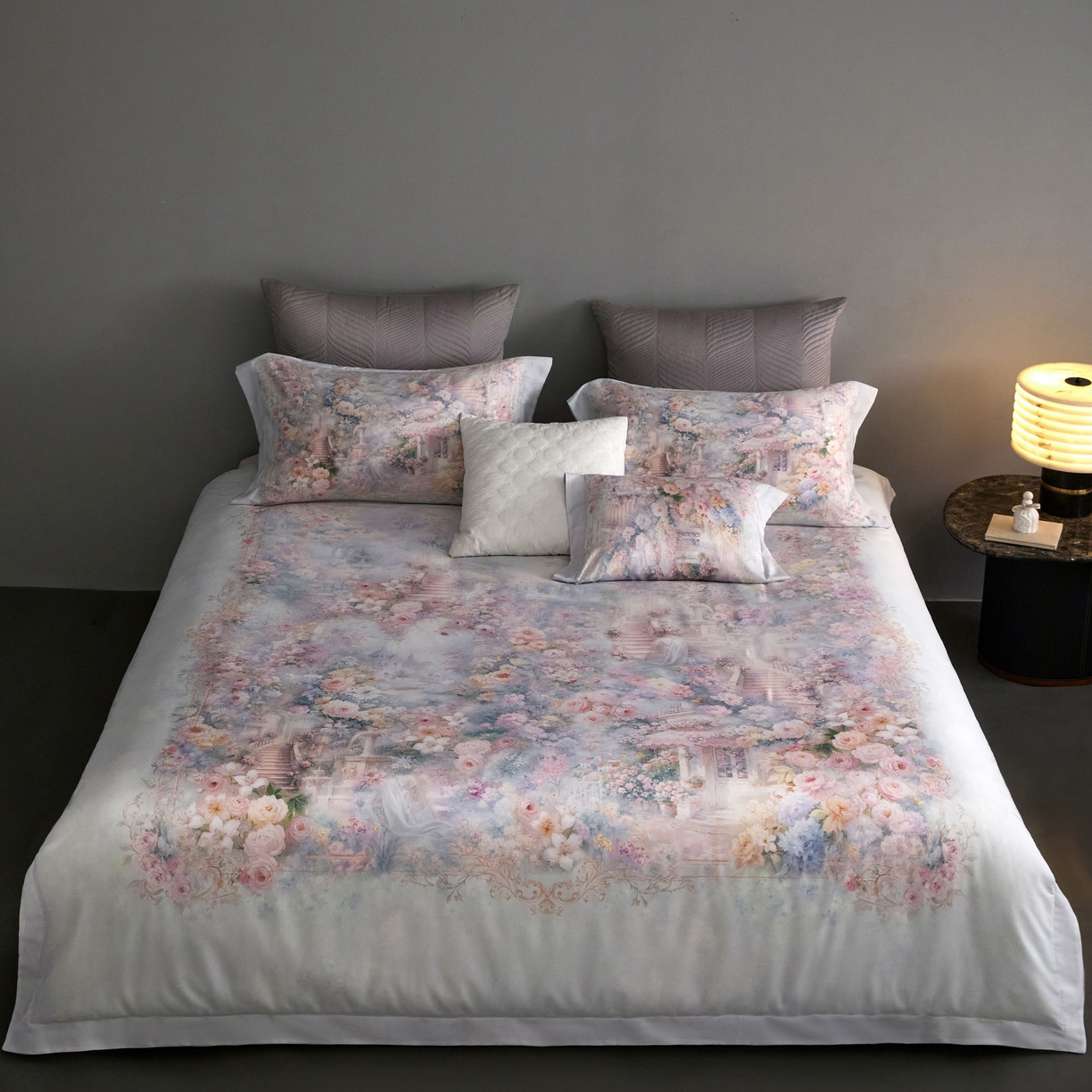 91家纺网 家纺一手货源 找家纺 （总）金奇达家纺 2026新款【茧养·丝光缎】四件套-柏林花事【（会员减40元）标准号全网控价（折后券后）不低于299元】