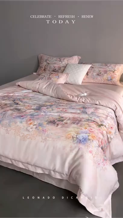 91家纺网 家纺一手货源 找家纺 （总）金奇达家纺 2026新款【茧养·丝光缎】四件套-柏林花事【（会员减40元）标准号全网控价（折后券后）不低于299元】