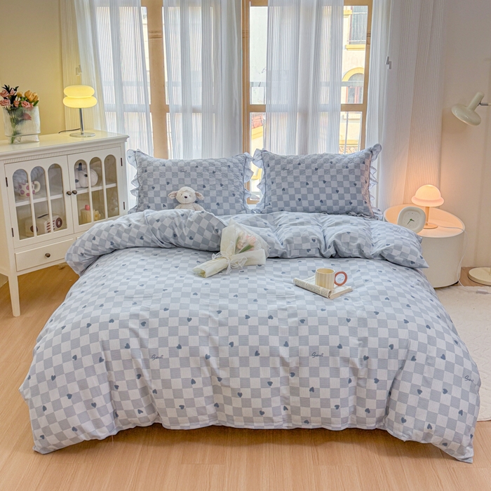 91家纺网 家纺一手货源 找家纺 （总）爱妮玖玖 2026新款全棉纯棉印花系列床笠夹棉四件套