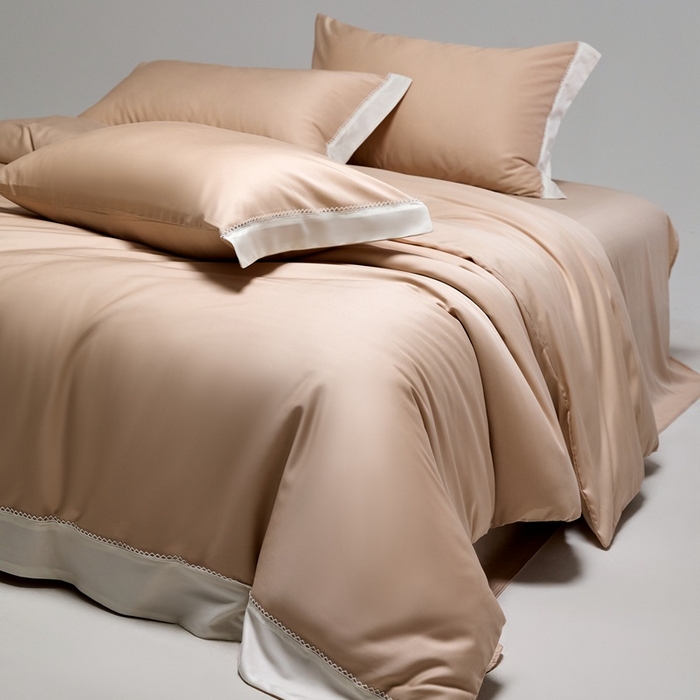 91家纺网 家纺一手货源 找家纺 （总）金奇达家纺 2026新款【茧养·丝光缎】四件套-洛微【标准号全网控价（折后券后）不低于299元（会员减40元）】