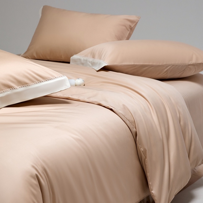 91家纺网 家纺一手货源 找家纺 金奇达家纺 2026新款【茧养·丝光缎】四件套-洛微【标准号全网控价（折后券后）不低于299元（会员减40元）】 洛微-肉桂沙茶