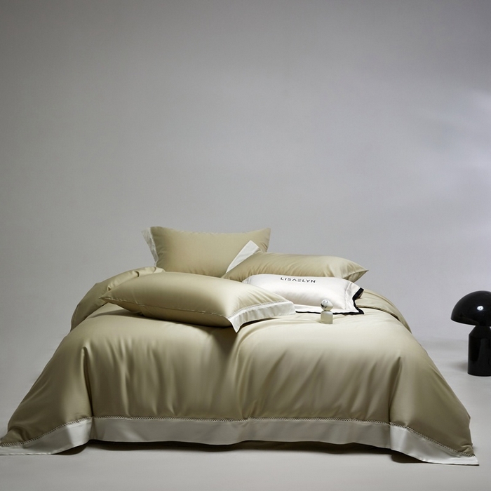 91家纺网 家纺一手货源 找家纺 金奇达家纺 2026新款【茧养·丝光缎】四件套-洛微【标准号全网控价（折后券后）不低于299元（会员减40元）】 洛微-薄荷绿