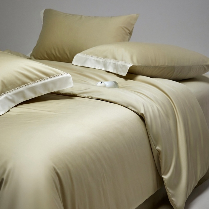 91家纺网 家纺一手货源 找家纺 金奇达家纺 2026新款【茧养·丝光缎】四件套-洛微【标准号全网控价（折后券后）不低于299元（会员减40元）】 洛微-薄荷绿