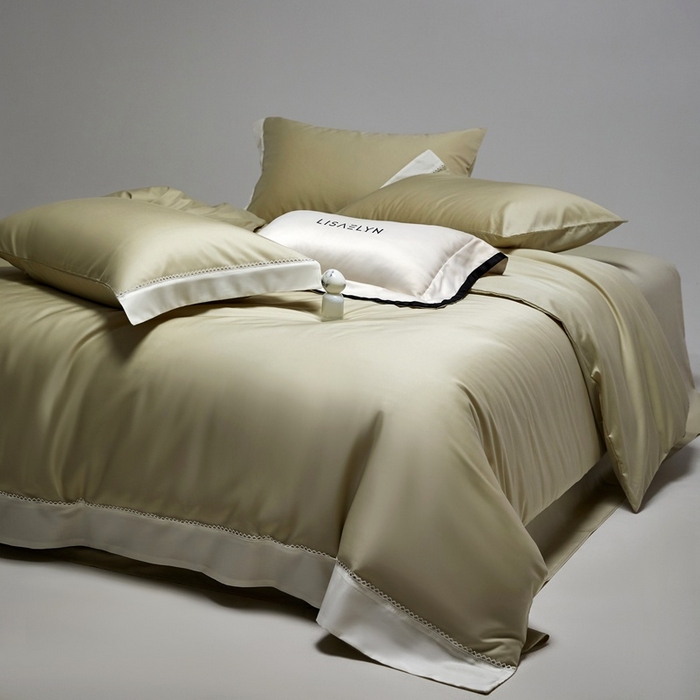 91家纺网 家纺一手货源 找家纺 金奇达家纺 2026新款【茧养·丝光缎】四件套-洛微【标准号全网控价（折后券后）不低于299元（会员减40元）】 洛微-薄荷绿