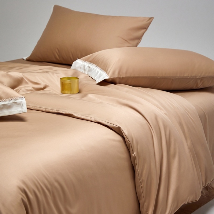 91家纺网 家纺一手货源 找家纺 金奇达家纺 2026新款【茧养·丝光缎】四件套-洛微【标准号全网控价（折后券后）不低于299元（会员减40元）】 洛微- 香槟金