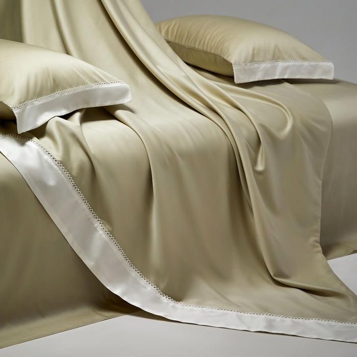 91家纺网 家纺一手货源 找家纺 金奇达家纺 2026新款【茧养·丝光缎】四件套-洛微【标准号全网控价（折后券后）不低于299元（会员减40元）】 洛微-薄荷绿