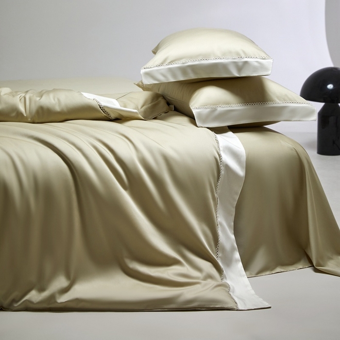 91家纺网 家纺一手货源 找家纺 金奇达家纺 2026新款【茧养·丝光缎】四件套-洛微【标准号全网控价（折后券后）不低于299元（会员减40元）】 洛微-薄荷绿