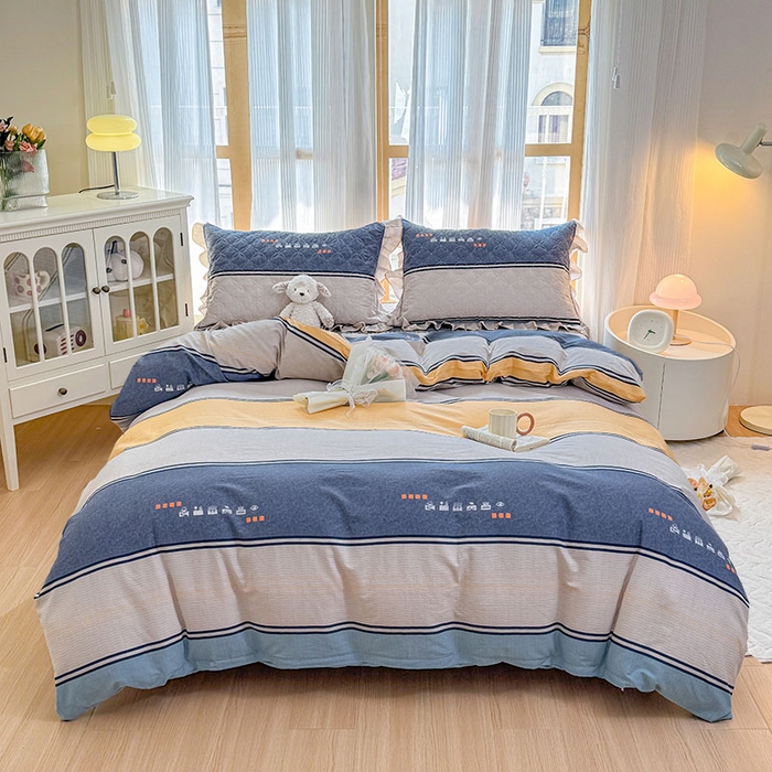 91家纺网 家纺一手货源 找家纺 （总）爱妮玖玖 2026新款全棉纯棉印花系列床笠夹棉四件套