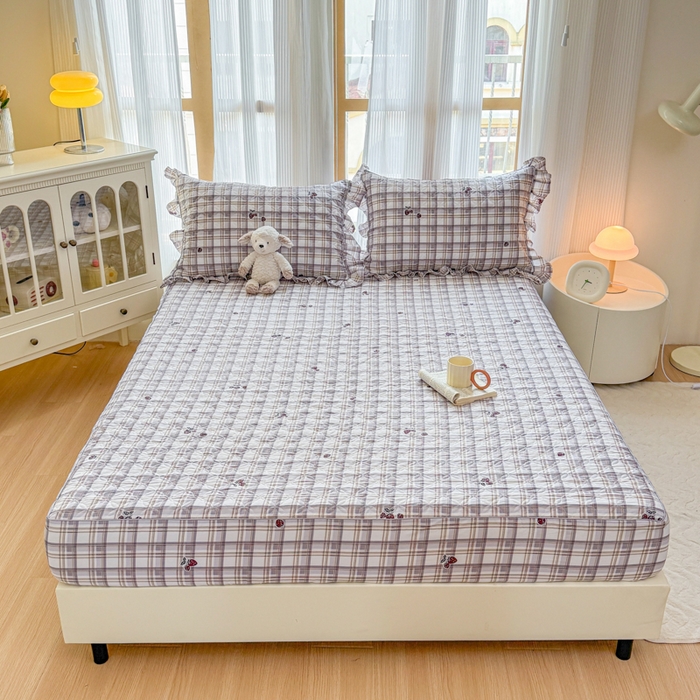 91家纺网 家纺一手货源 找家纺 （总）爱妮玖玖 2026新款全棉纯棉印花系列床笠夹棉四件套