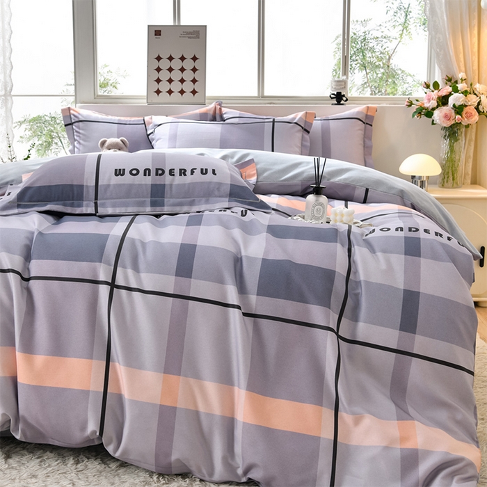 91家纺网 家纺一手货源 找家纺 董成龙 2026新款直播爆款加厚全棉活性磨毛四件套纯棉三件套 简约格调