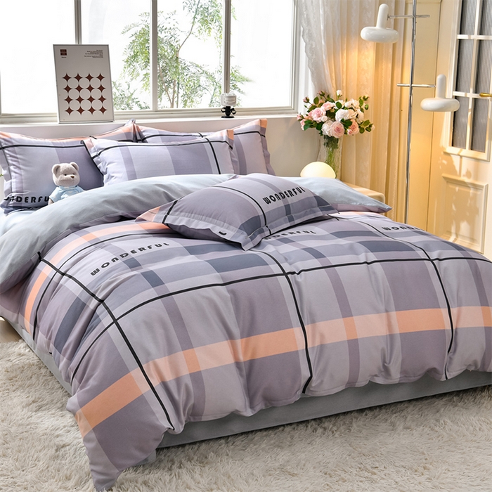 91家纺网 家纺一手货源 找家纺 董成龙 2026新款直播爆款加厚全棉活性磨毛四件套纯棉三件套 简约格调