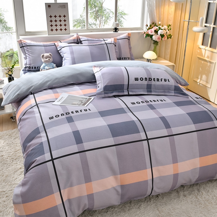 91家纺网 家纺一手货源 找家纺 董成龙 2026新款直播爆款加厚全棉活性磨毛四件套纯棉三件套 简约格调