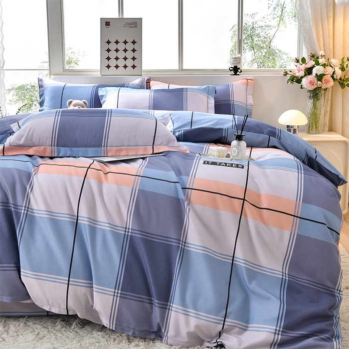 91家纺网 家纺一手货源 找家纺 董成龙 2026新款直播爆款加厚全棉活性磨毛四件套纯棉三件套 华夫格