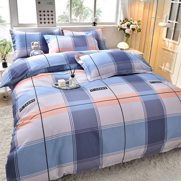 91家纺网 家纺一手货源 找家纺 董成龙 2026新款直播爆款加厚全棉活性磨毛四件套纯棉三件套 华夫格