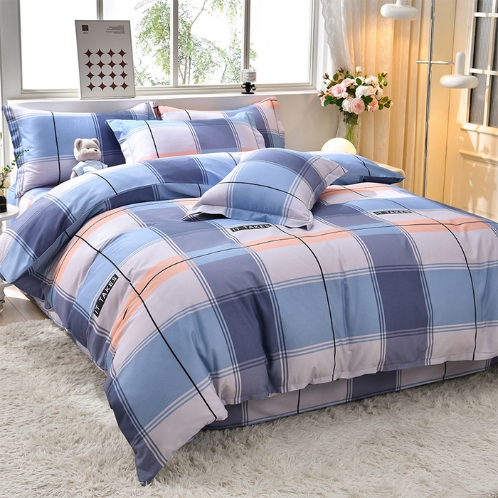 91家纺网 家纺一手货源 找家纺 董成龙 2026新款直播爆款加厚全棉活性磨毛四件套纯棉三件套 华夫格