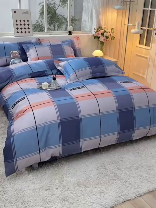 91家纺网 家纺一手货源 找家纺 董成龙 2026新款直播爆款加厚全棉活性磨毛四件套纯棉三件套 华夫格