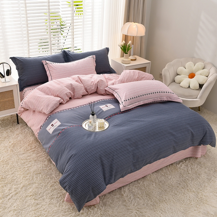 91家纺网 家纺一手货源 找家纺 董成龙 2026新款直播爆款加厚全棉活性磨毛四件套纯棉三件套 铂尔曼